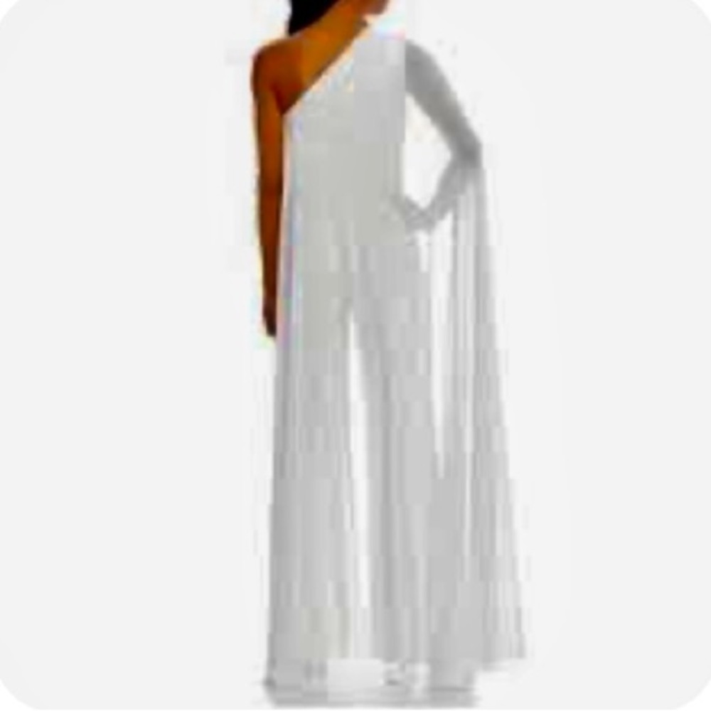 Calvin Klein One-Shoulder White Jumpsuit - Picture 2 of 6